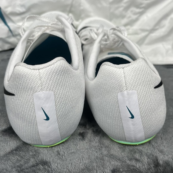 Nike Track & Field Spike Shoes Mens Size 9 White Black Volt Racing DR2741-102 - Picture 5 of 8
